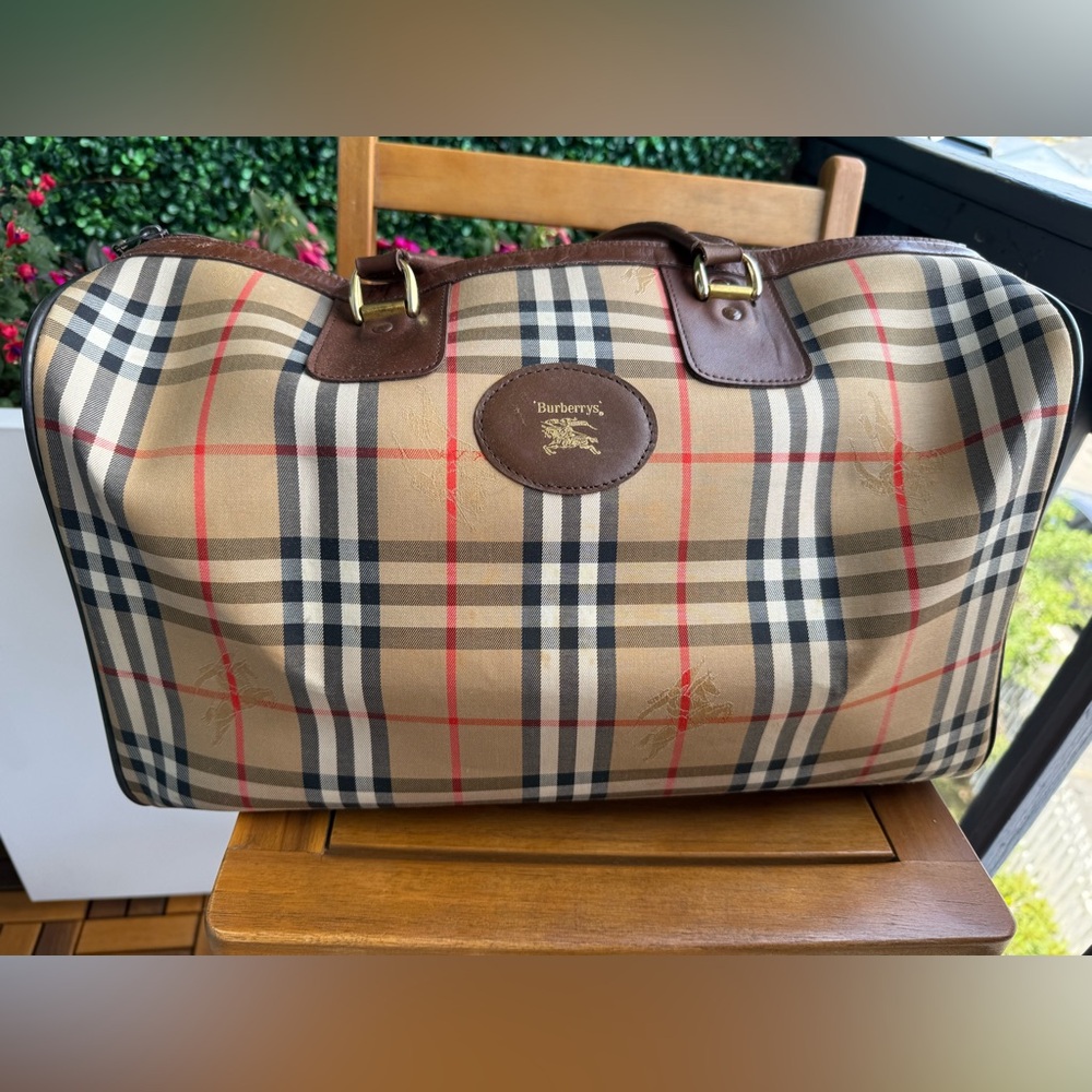 Burberrys Vintage Nova Check Boston Bag - Authentic